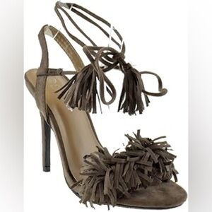 Forever Brown Fringe High Heel Sandals